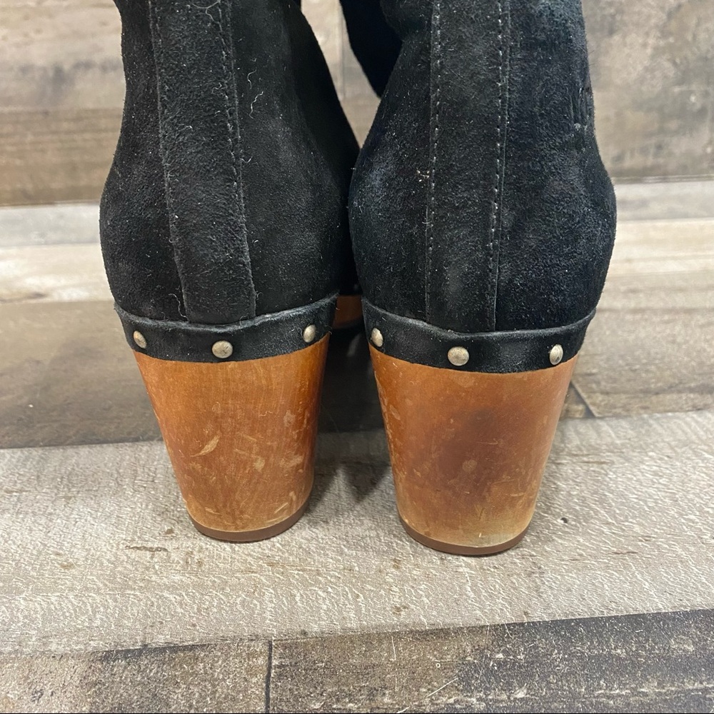 Ugg Australia 1955 Women’s Black Suede Shearling Boots Size 10 - Picture 5 of 9